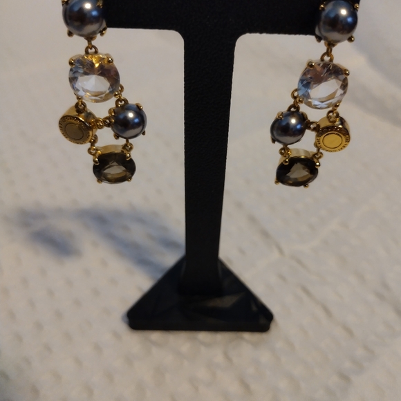 Coach Gold and Silver Dangle Earrings NWOT - Picture 1 of 8